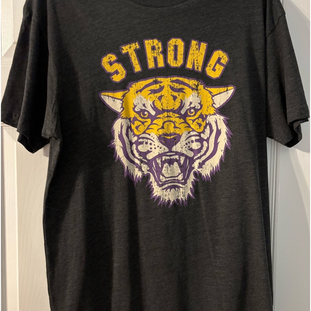 LSU Fighting Tigers “Strong” Dark gray T-shirt, new with tag